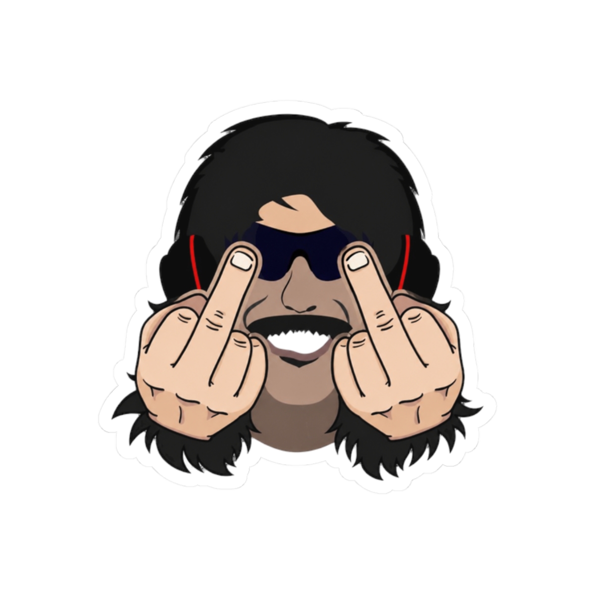 Dr. Disrespect flick off - alternate angle 3, merchandise