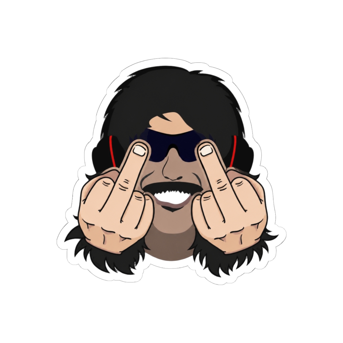 Dr. Disrespect flick off - alternate angle 2, merchandise