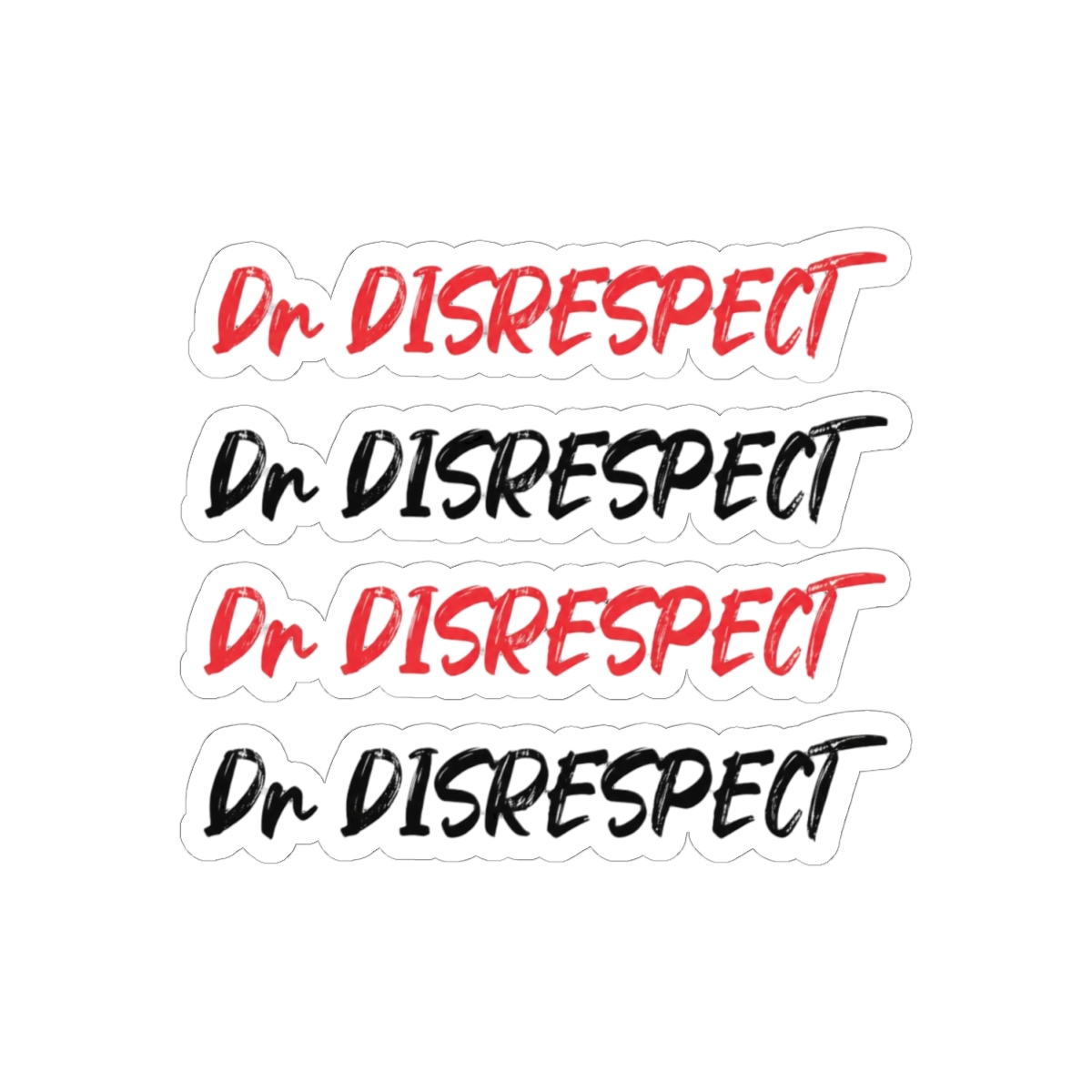 Dr Disrespect design, retro, black and red - alternate angle 1, merchandise