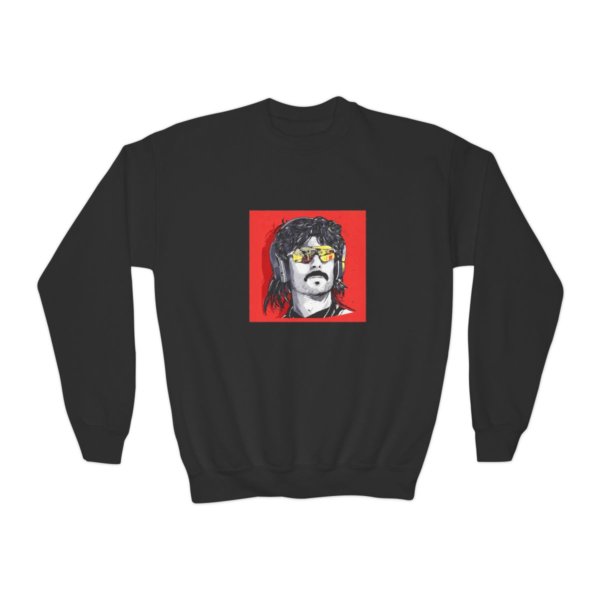 Dr Disrespect Merch Dr Disrespect Hoodie Hoodies (Black, 2XL) - alternate angle 2, merchandise