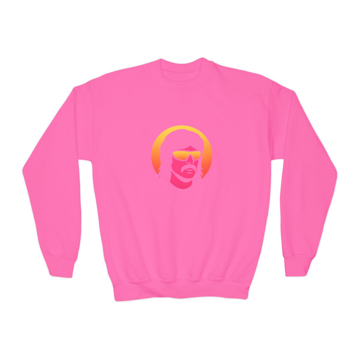 Dr Disrespect Retrowave Synthwave Kids Sweatshirt - alternate angle 3, merchandise
