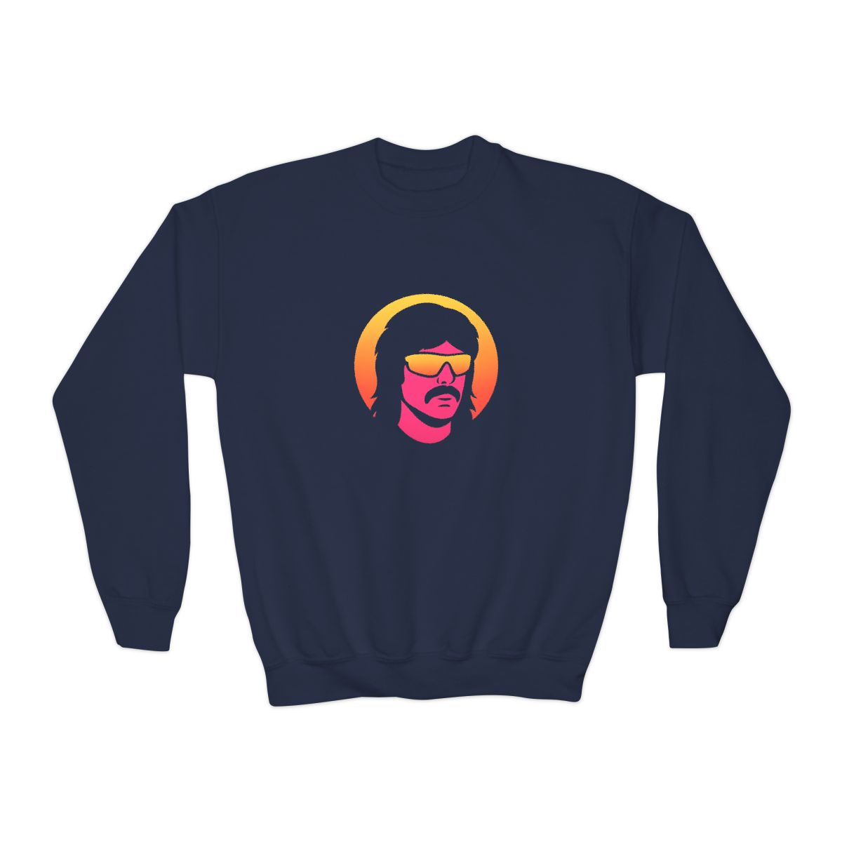 Dr Disrespect Retrowave Synthwave Kids Sweatshirt - alternate angle 2, merchandise