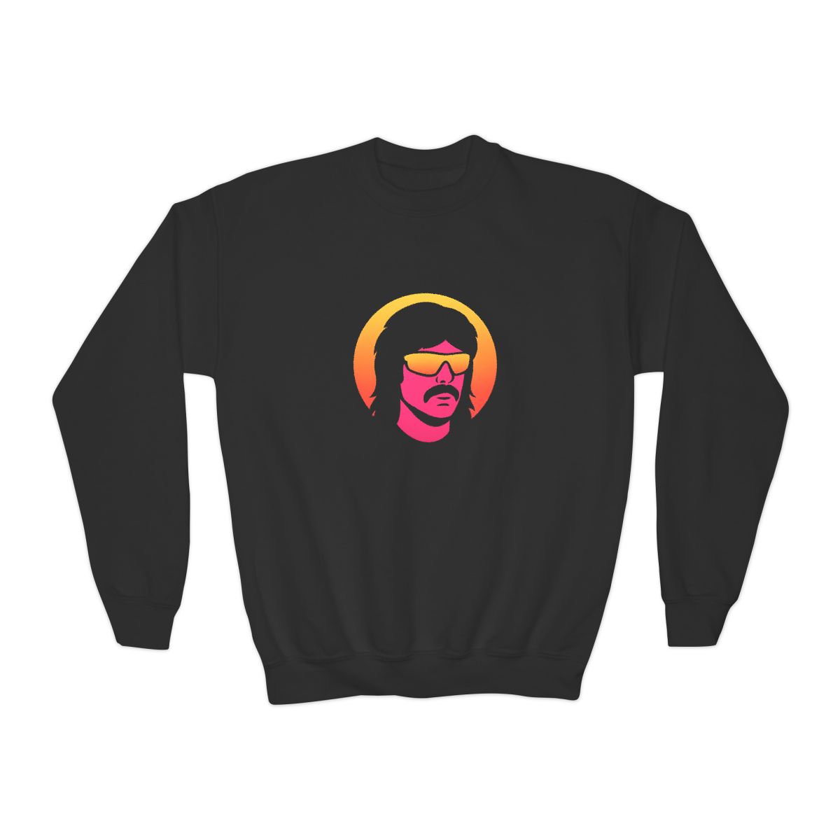 Dr Disrespect Retrowave Synthwave Kids Sweatshirt - alternate angle 5, merchandise