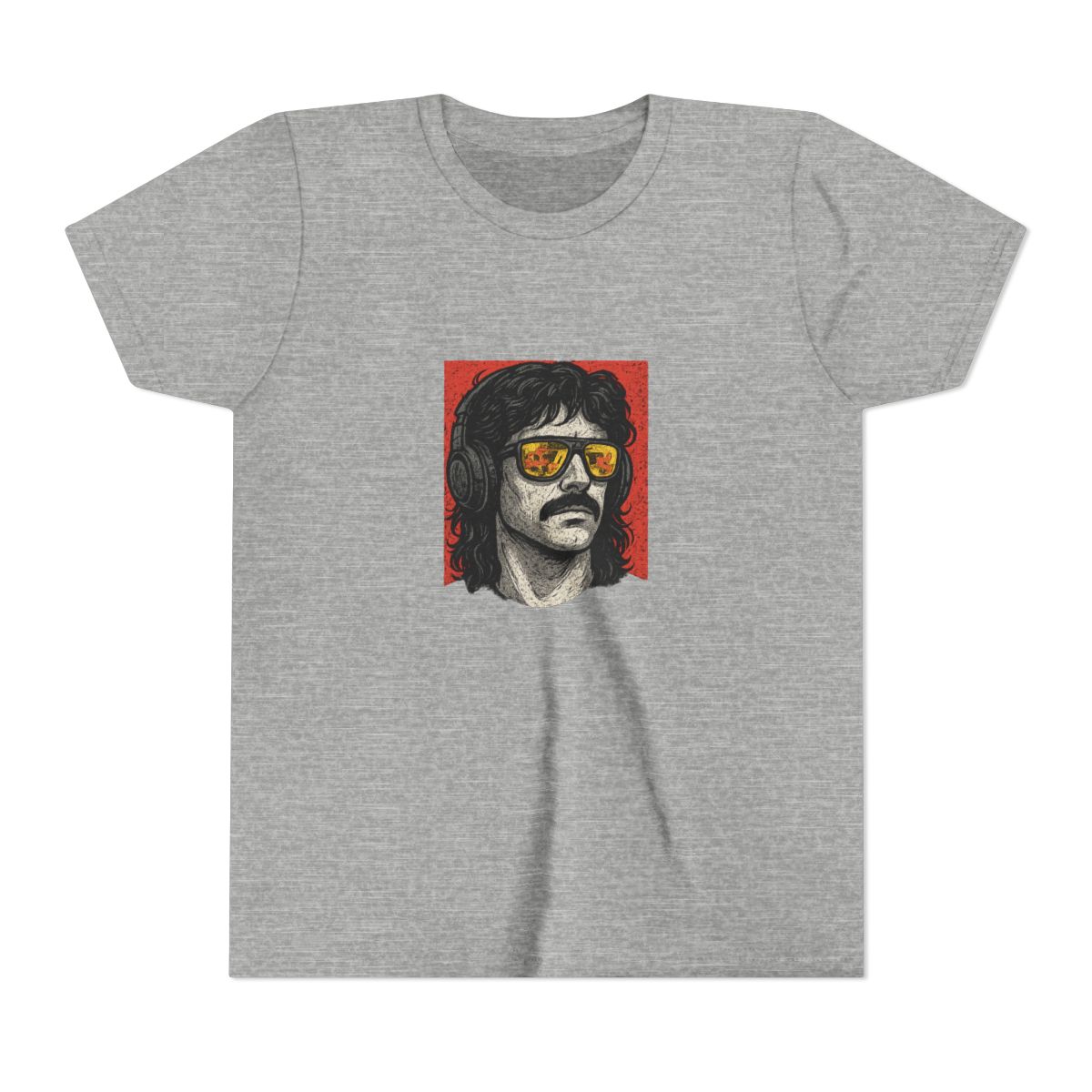 Retro Gamer Streamer Portrait Graphic Kids T-Shirt - alternate angle 2, merchandise